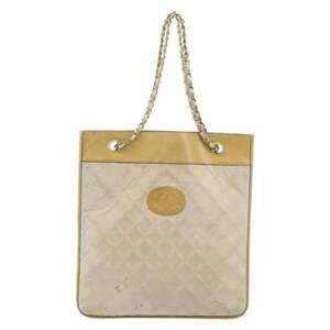 Chanel Lambskin Chain Tote Bag Beige